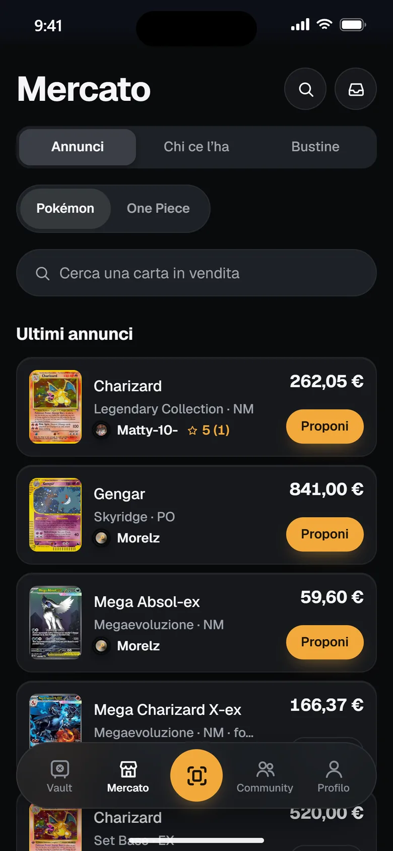 Il Mercato: carte in vendita vicino a te